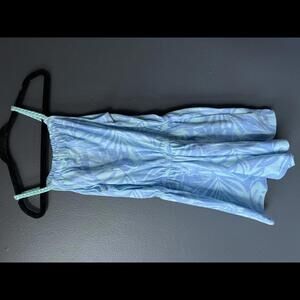 Girls Tropical Print Blue Jumpsuit size x-small (3-4)